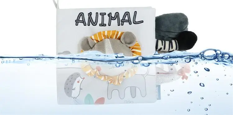 Visual gray tail cloth book for infants can be chewed three-dimensional book early education cloth book for sale