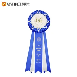 Wholesale Custom Logo Top Quality Sport Competitive Activity Award Ribbon Rosette