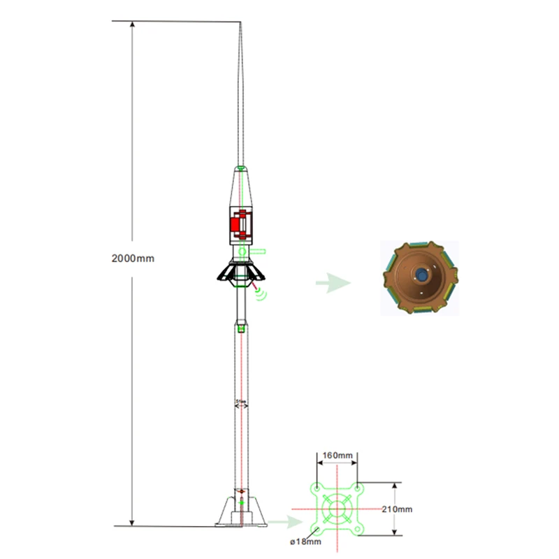 Good selling thunder arrester Lightning Protection System lightning protection rod for solar system