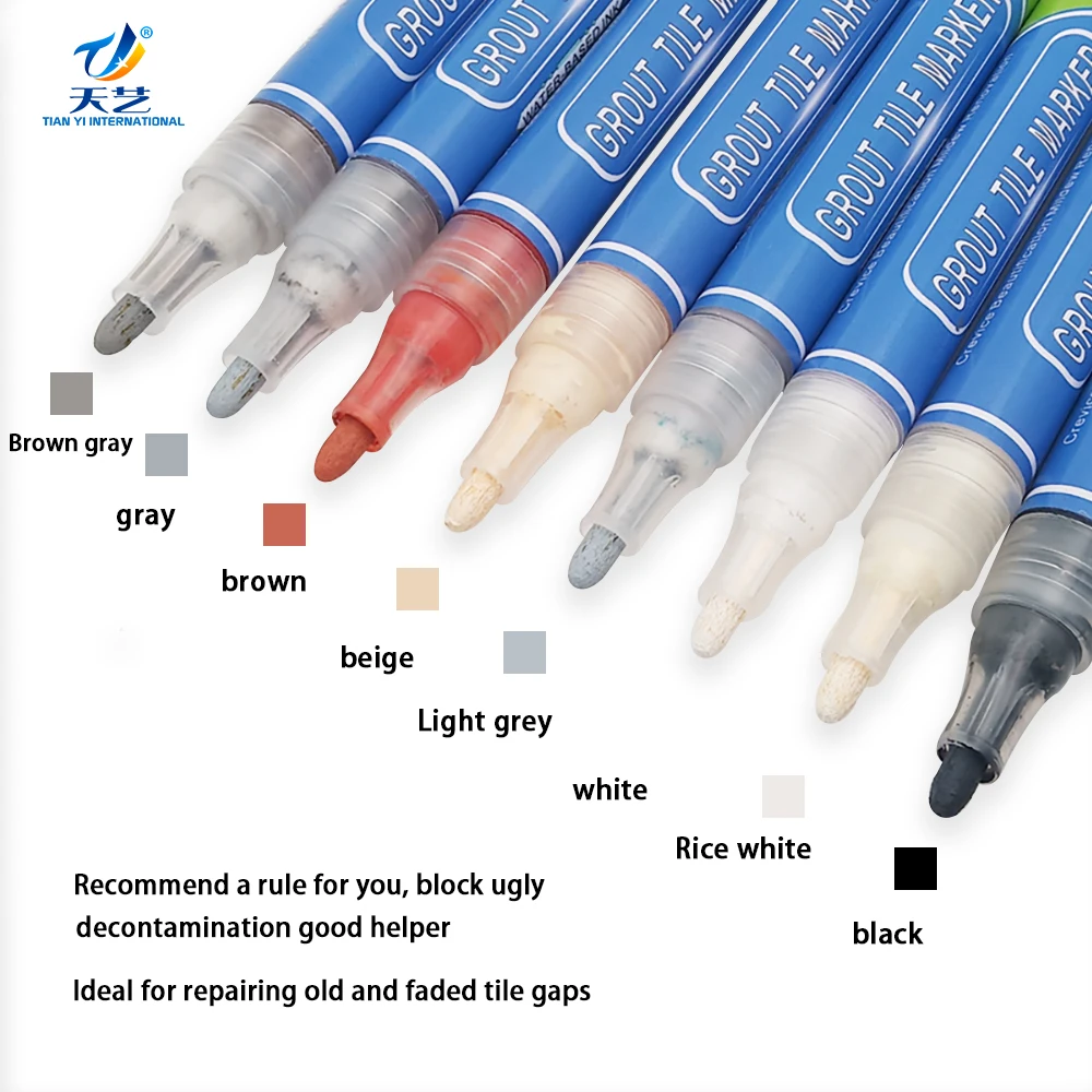Tile Grout Coating Marker Gaps Tile Floor Tiles Repair Pen Marker Ceramic Floor Repair (Gray)