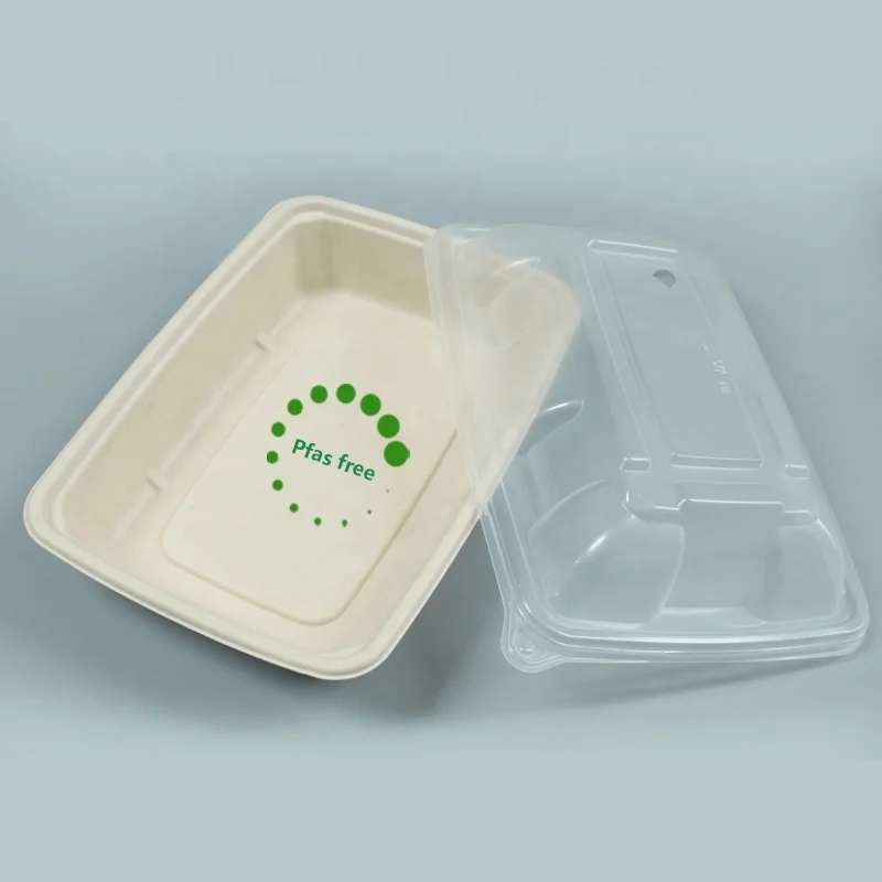 30 36 Oz 32 48Oz Biodegradable Sustainable Pulp Sugarcane Rectangular Round Salad Bowl