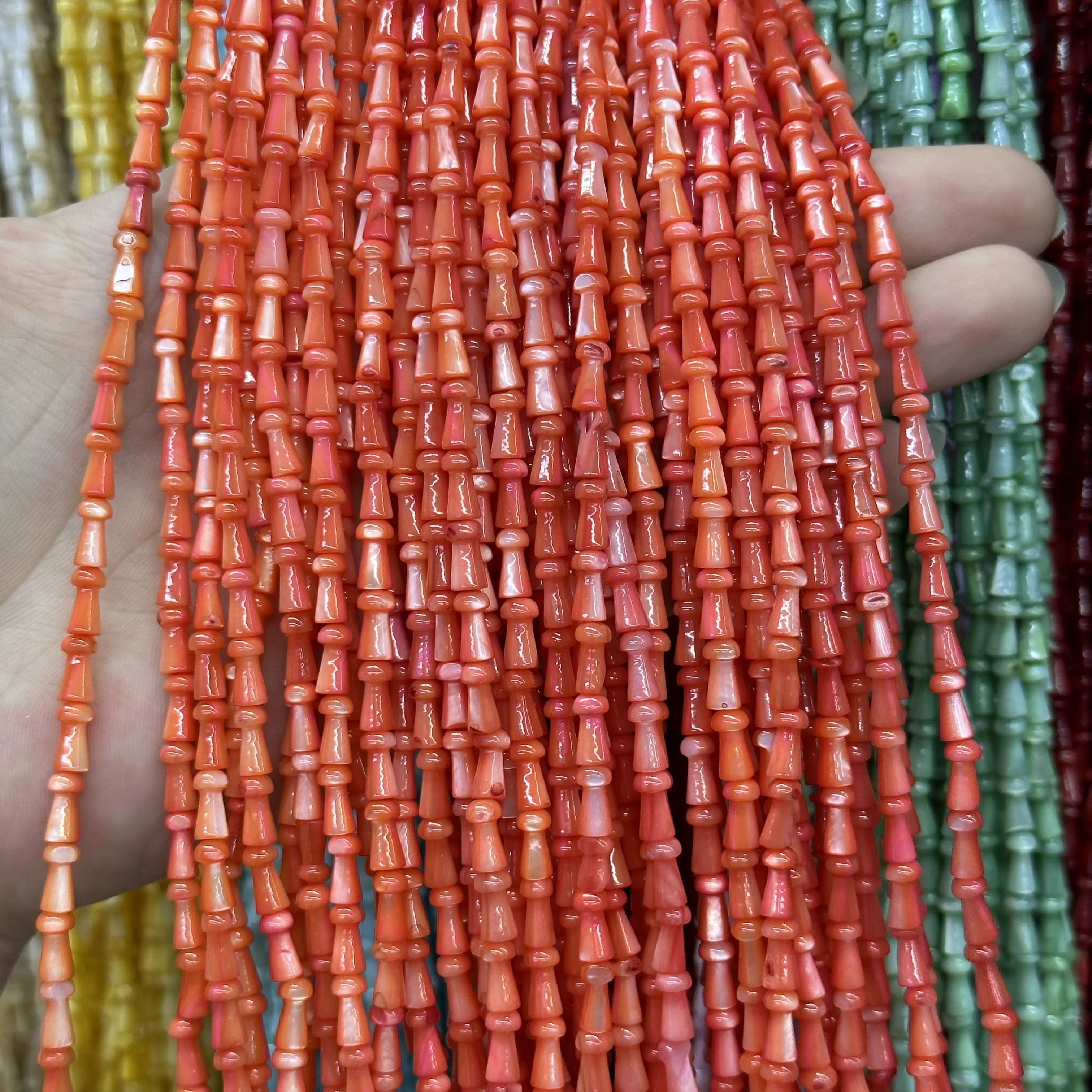 Horseshoe snail 4*7mm mushroom shell beads semi-finished loose beads diy bracelet necklace jewelry hairpin earrings wholesale