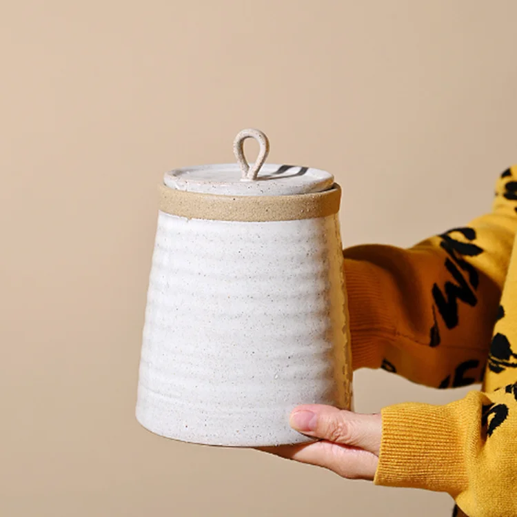 Custom ceramic sealed cans kitchen cereals storage container, food storage candy jars sealed boxes wholesale