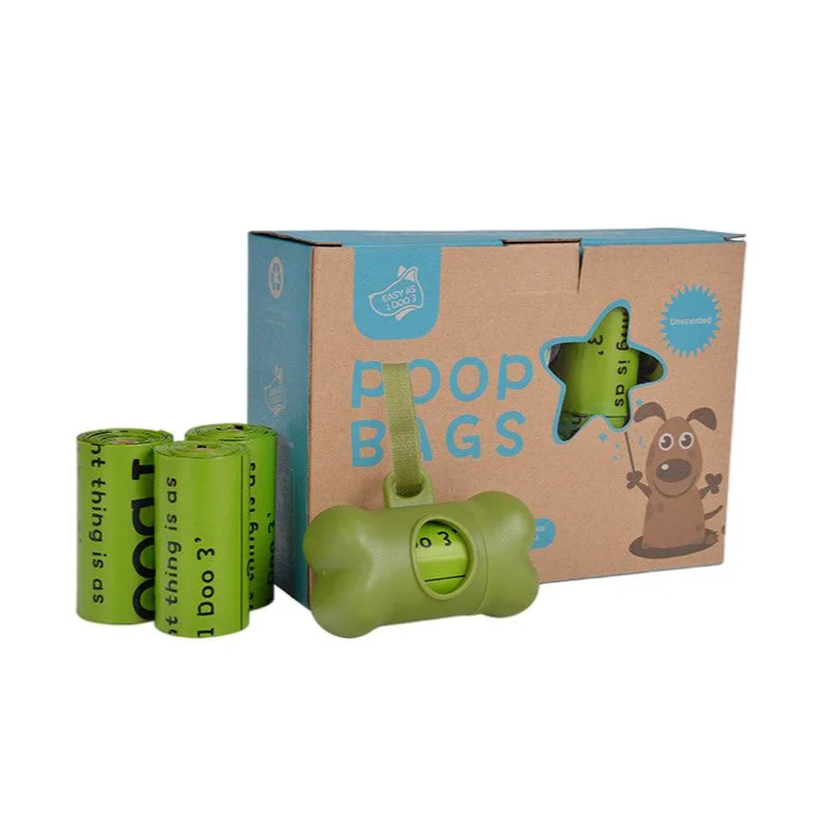 Silicone Trash Waste Dispenser Felt Holder Hand Free Carrier Unscented Dog Poop Bags unscented dog