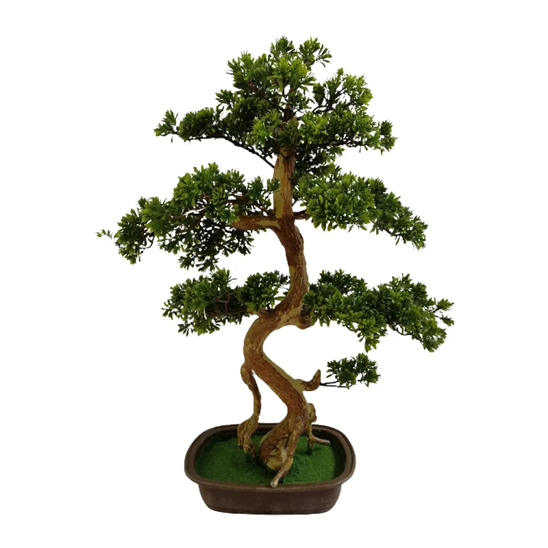 Latest design natural plastic artificial banyan tree eucalyptus bonsai plants with mini bonsai tree sale