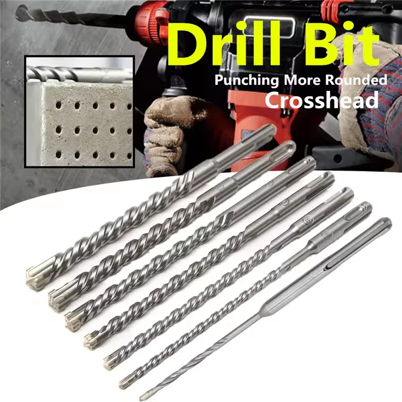 11Pcs SDS Plus Electric Rotary Hammer Drill Bits Set in Aluminum Box