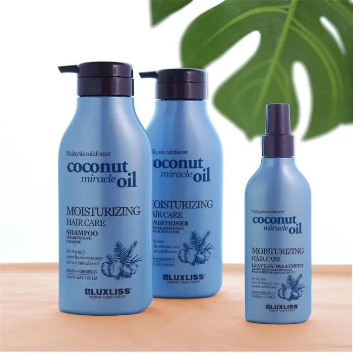 Luxliss Herbal Coconut Oil Organic Shampoo Without Formaldehyde For Dry Hair Moisture and Smooth Shampoo And Conditioner Set