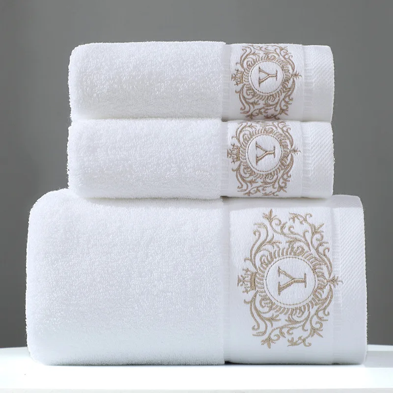 100% cotton towel 3-piece set, hotel bathroom spa cotton towel set, customizable logo