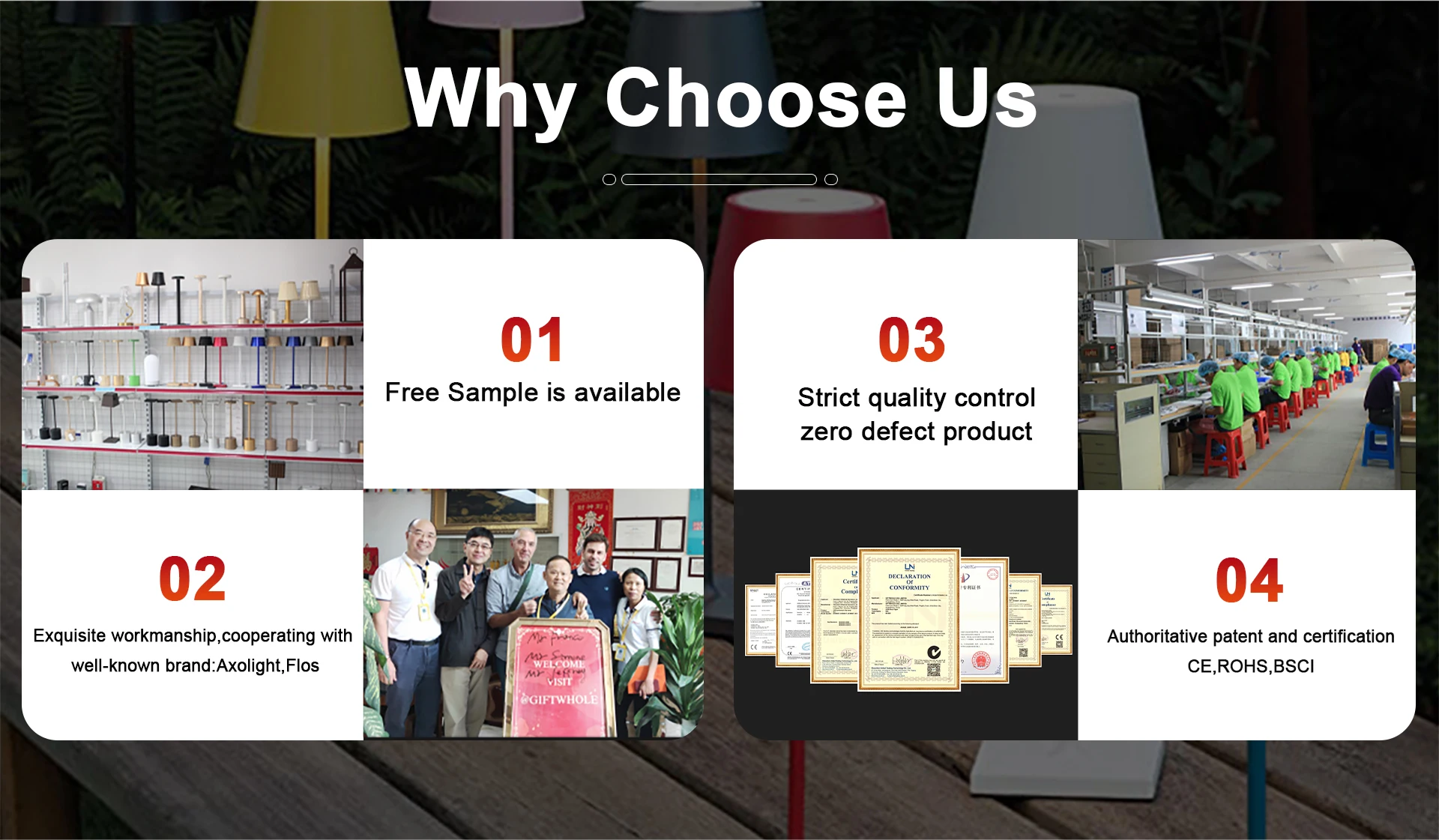 Luxury Modern Design Restaurant Hotel Indoor Decorative Minimalism Style Rechargeable bed side Floor lamp