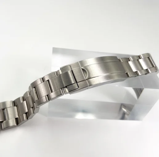 Luxury 20mm Roles Bracelet Brushed Finished Silver Glidelock Folding Buckle 316L Solid Stainless Steel Watch Strap