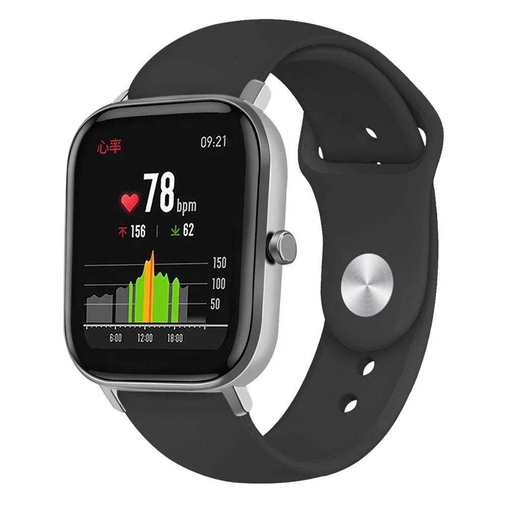 BOORUI Amazfit GTS Strap pure colorful silicone 20mm strap Amazfit Bip Strap for Xiaomi Huami Amazfit GTS/GTR 42mm watchband