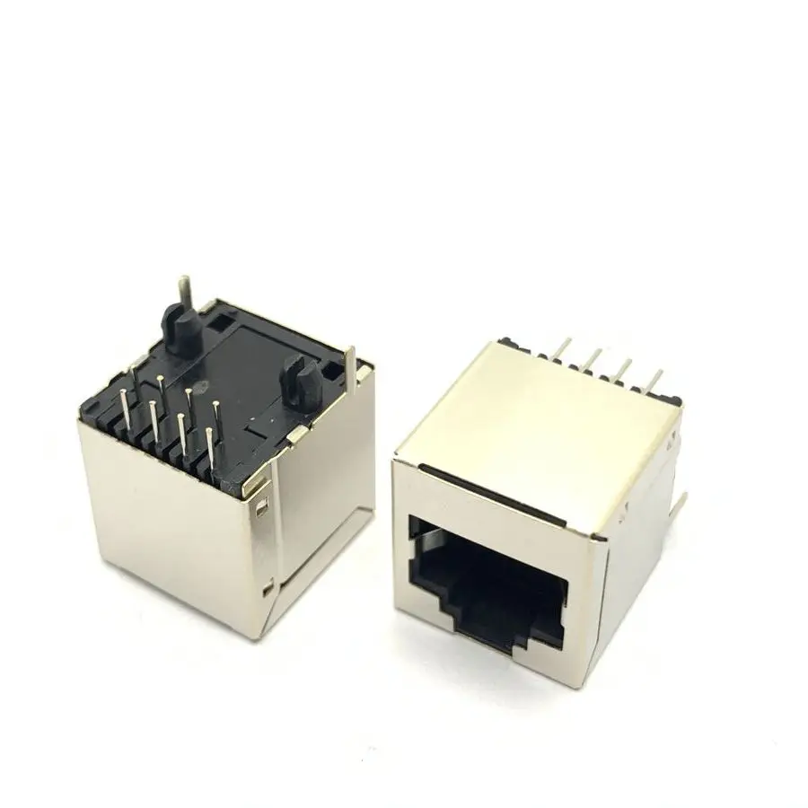 RJ45 Ethernet SOCKET 5224 8P8C DIP Network Jack with shielding copper shell female connector