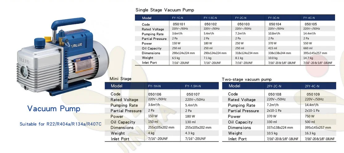 Refrigeration Tools High Quality Air Conditioner Vacuum Pump