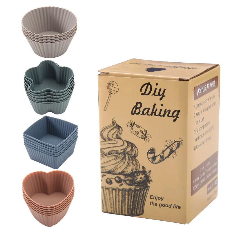 Hot sale Cake maker Pan Silicone mousse muffin Cake cups Molds For Baking mould round