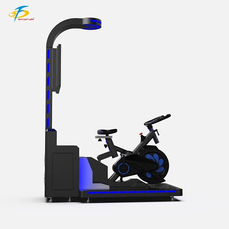 Motion Platform Computer Screen Cycle Game Electric Racing Car Vr Bicycle Simulator Game Machine
