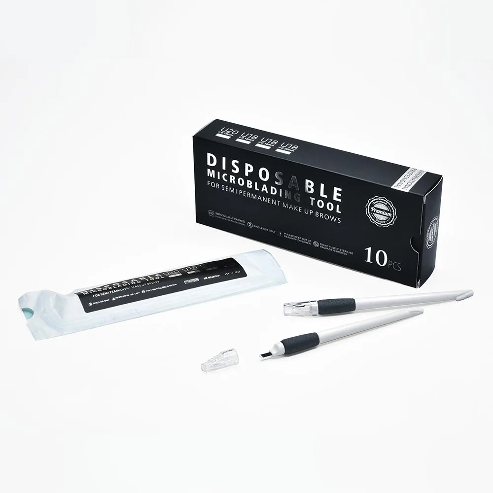 OEM Лучшая U-образная микроблейдинг 0 15 эксцентричная одноразовая ручка для татуажа бровей