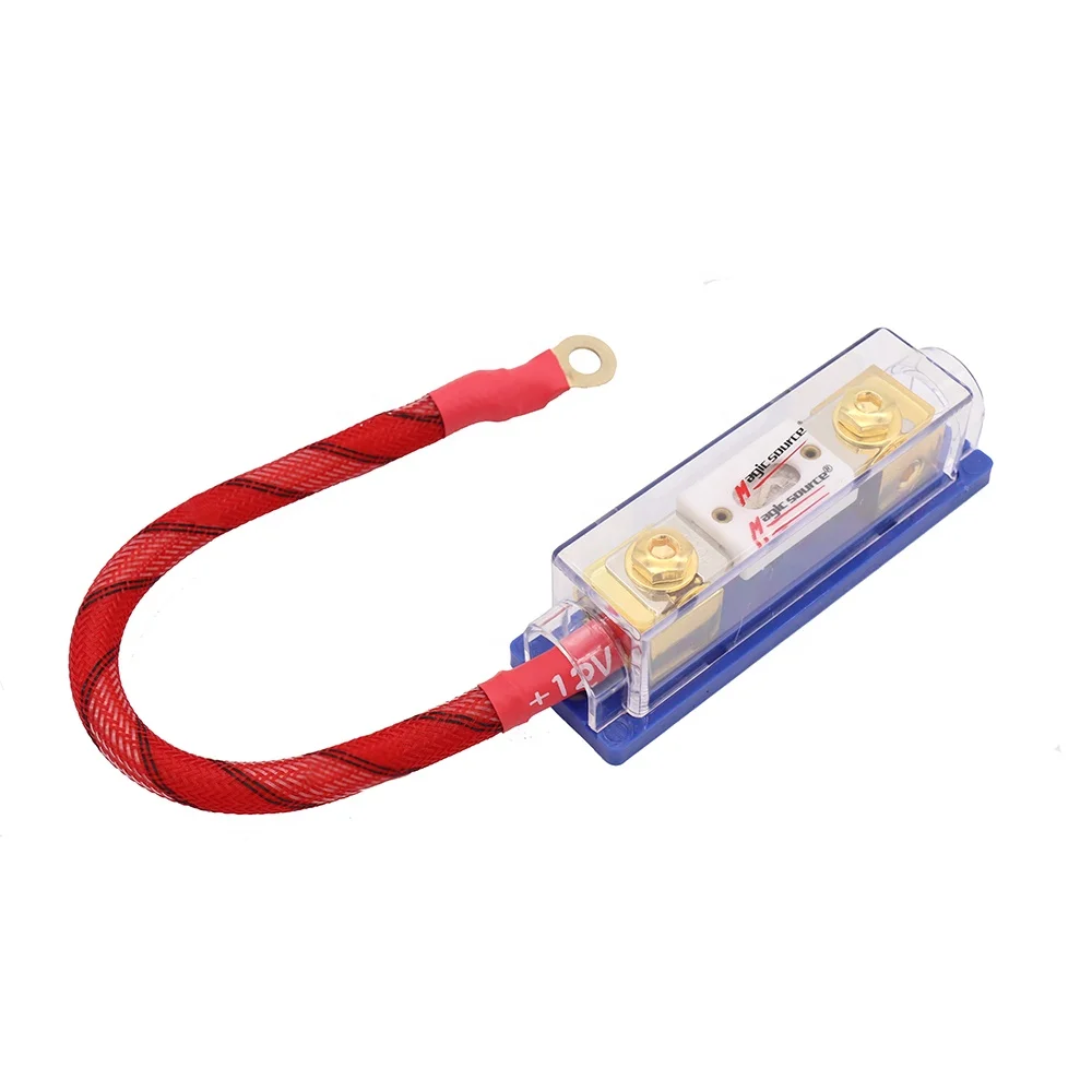 Медный автомобильный стерео аудио встроенный ANL держатель предохранителя 0 2 4 Калибр с предохранителем 100 А