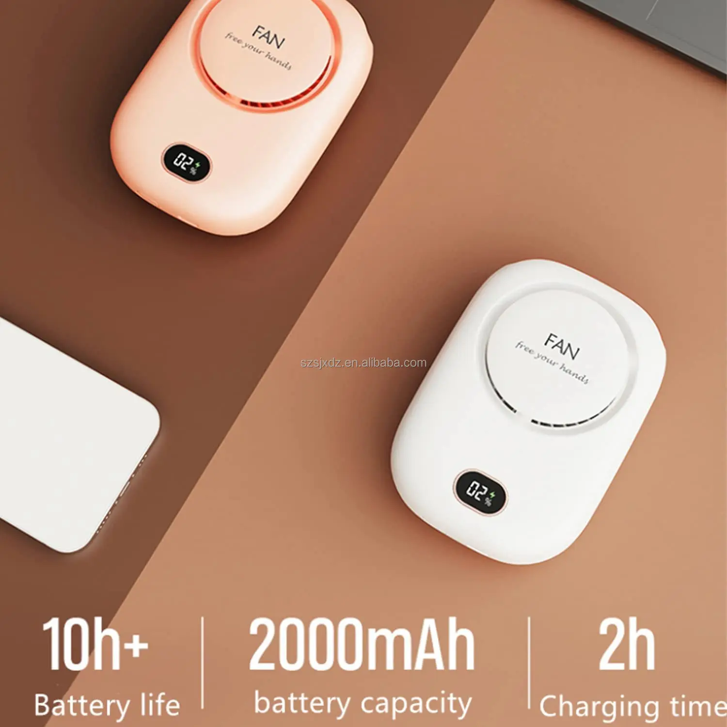 Portable Neck Fan Rechargeable, Mini Fan Handheld with Waist Clip 3 Speed Adjustable, Personal Fan for Office Outdoor Travel