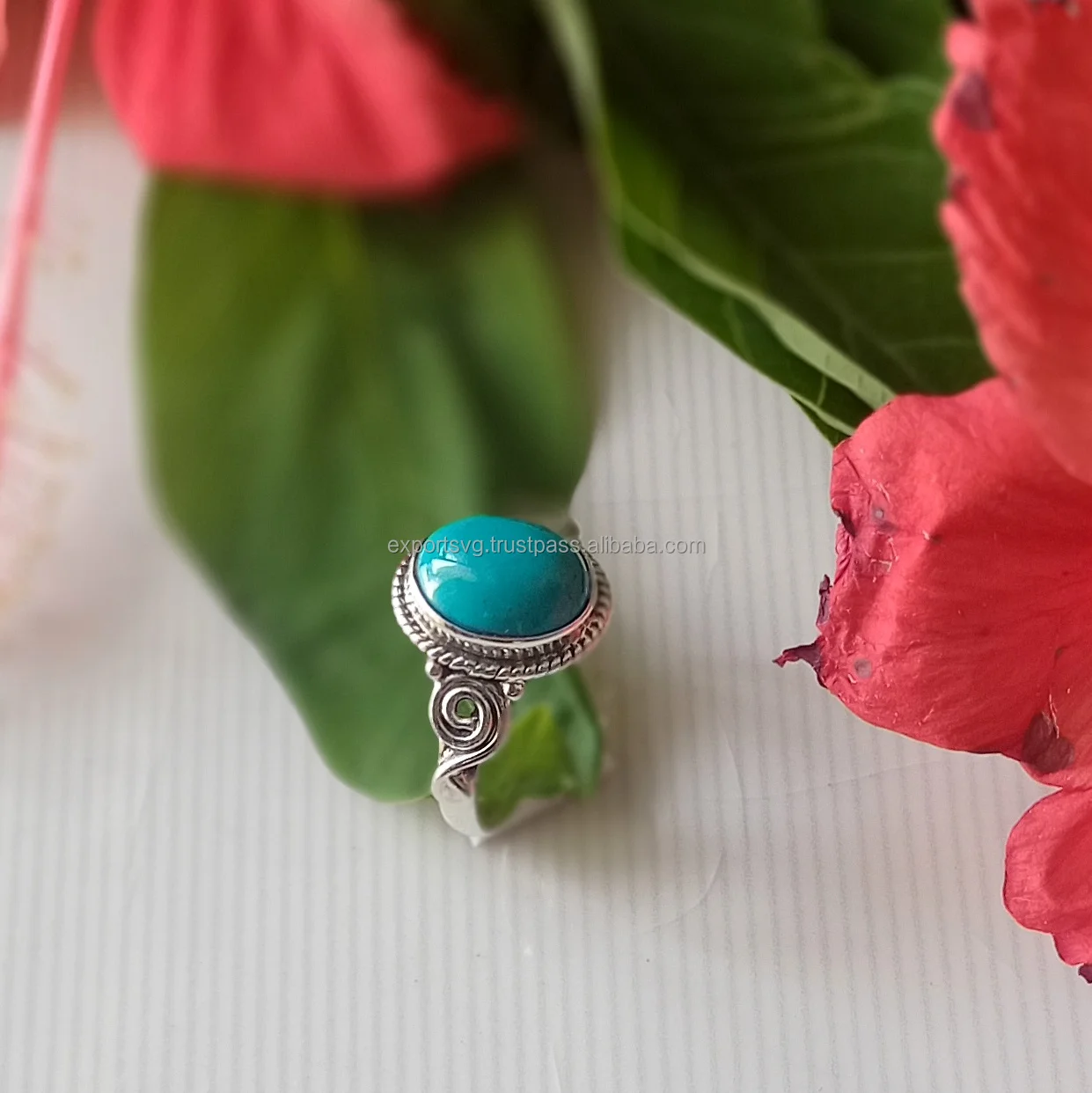 Turquoise Gemstone 925 Sterling Silver Ring Jewelry New Arrival High Quality Ring Gift For Her Jewelry