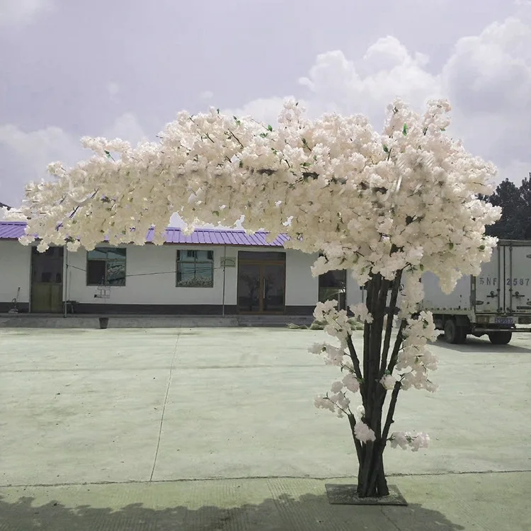 JQSLH139 Customized Wedding 3ft Artificial Plant Tree White Sakura Cherry Blossom Tree Centerpiece