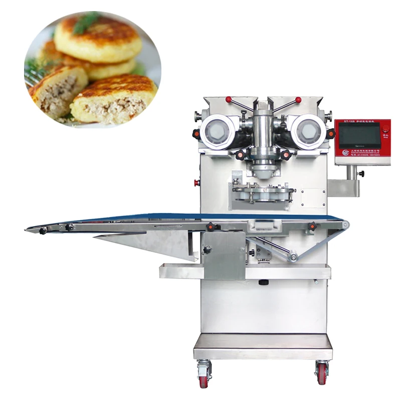 Encrusting biscuit croquetas coxinha meat pie making machine with customized mold