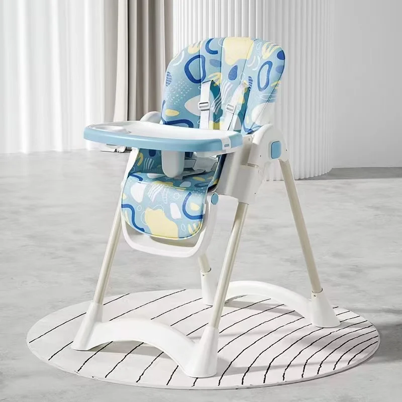 New Design Multifunction Folding Kids Dining Chair Safety Steel Tube Adjustable Backrest Baby Feeding Chair