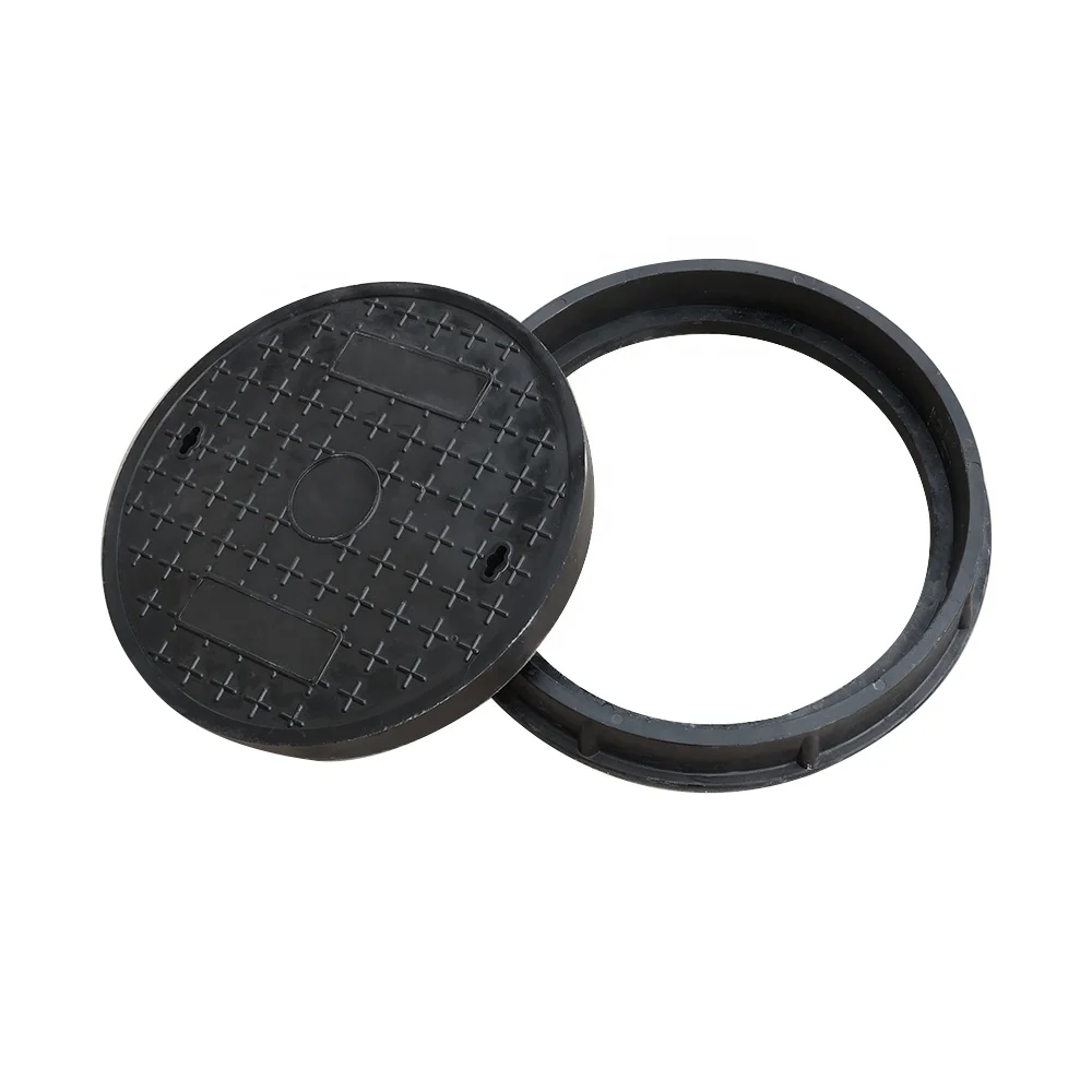 composite round SMC manhole cover en124 D400-C/O 600mm hinged with lock and sealing