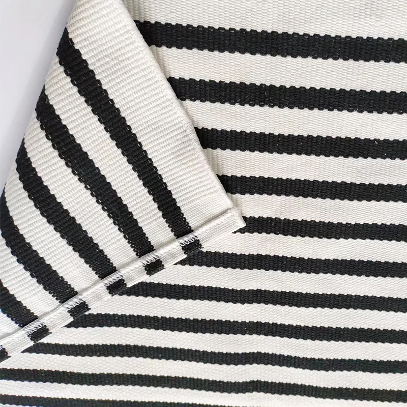 New Arrival Doormats Indoor Black White Cotton Floor Mat Buffalo Check Rug