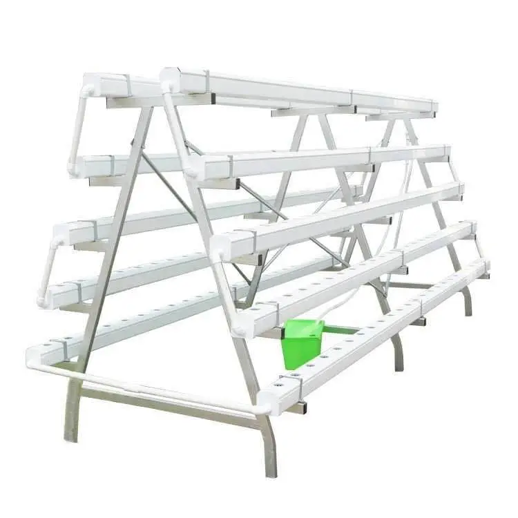 Business hydroponic NFT Growing Gutters  Hot Galvanized Steel Frame Greenhouse Systems