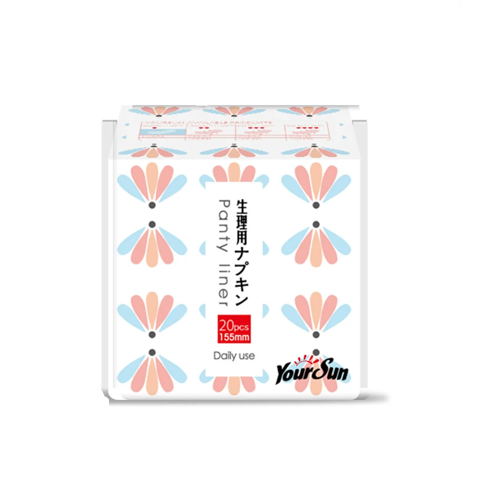 Wholesale lady daily pad Japan quality women cotton sanitary napkins pad with OEM Service