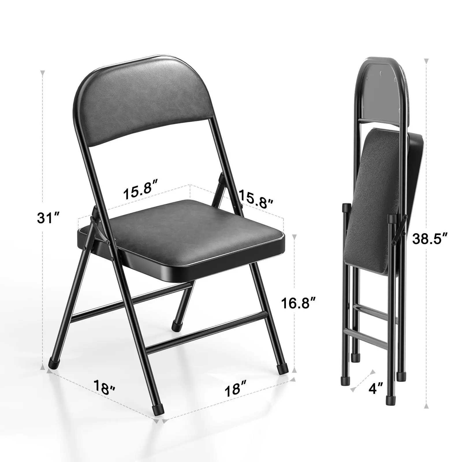 Wholesale Price Folding Chairs Metal Outdoor Chair with Padded Cushion for Home  Outdoor