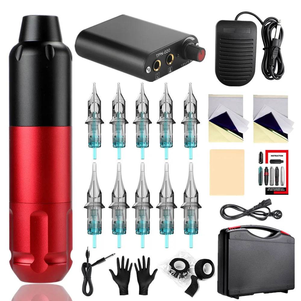 Tatoo Pen Rotary Tattoo Machine Full Kit Professional Tattoo Pen Set Power Supply New Tattoo Kit