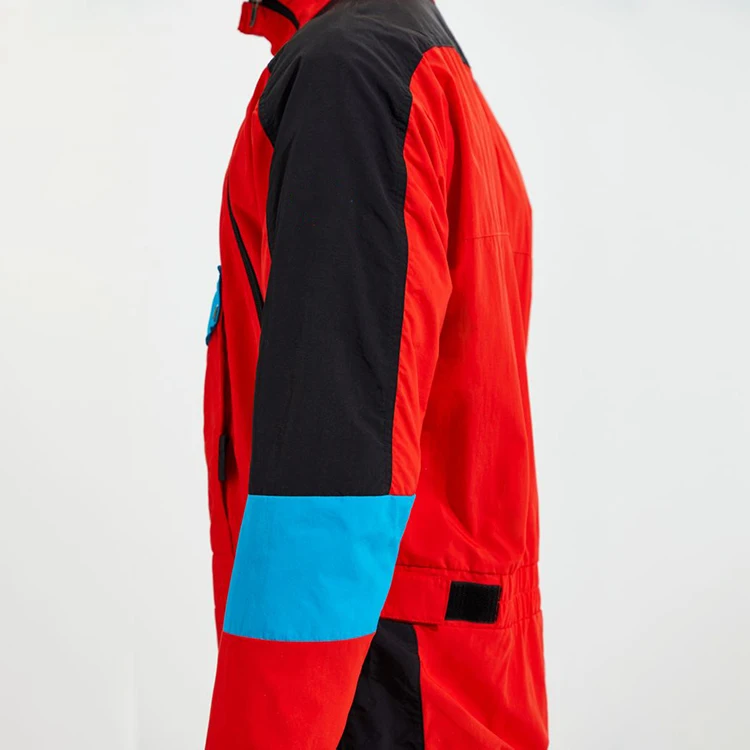 Latest fashional models mens OEM clothing tracksuit patchwork wind suit patchwork jumpsuits for men