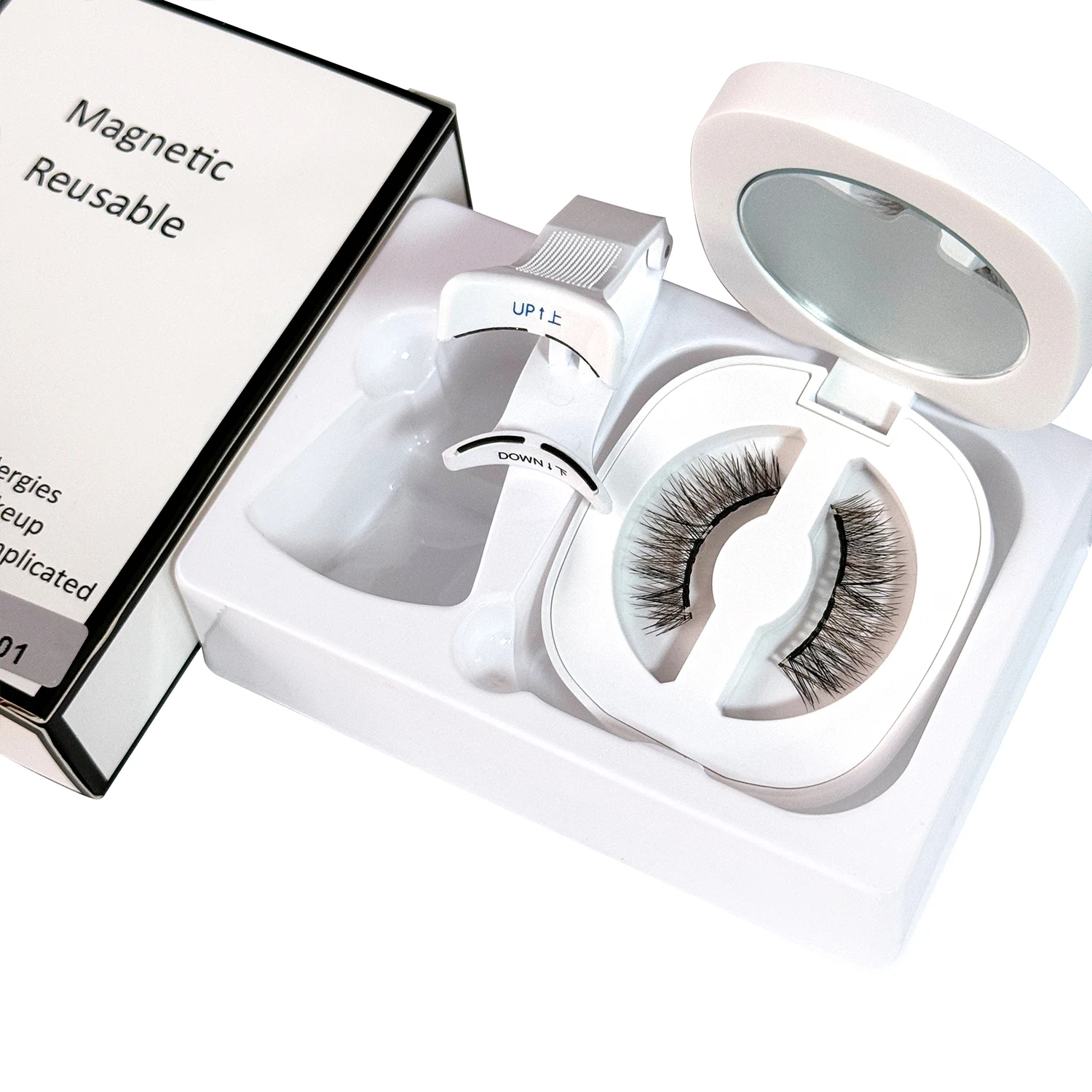 New Easy to Wear Quantum Magnetic Lash Magnetic Soft Eyelash no GLue no Eyeliner with Applicator without Glue