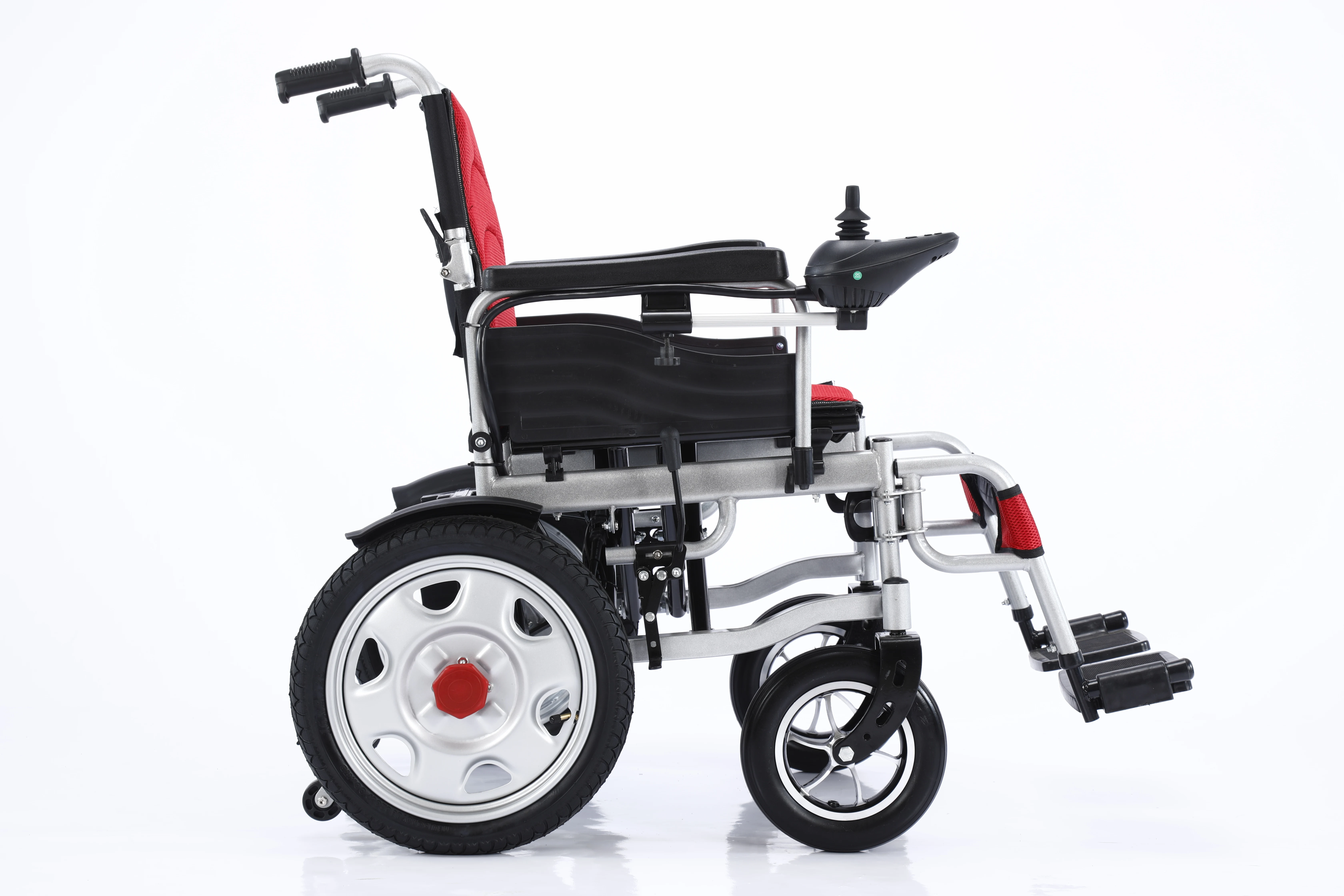 Foldable Electric Wheelchair Handicapped Folding Motorized Economical Automatic Power  Electric Wheel chair for Disabled