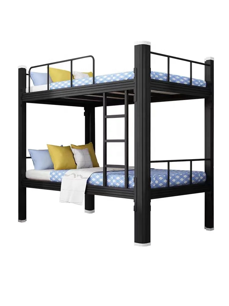 Modern Simple Metal Dormitory Bunk Bed with Desk for School Apartment Home Hospital Warehouse Use Versatile School Furniture