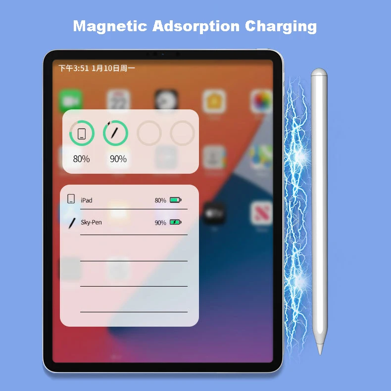 Spare nips tips Sensitive Writing Drawing stylus pen for ipad with palm rejection