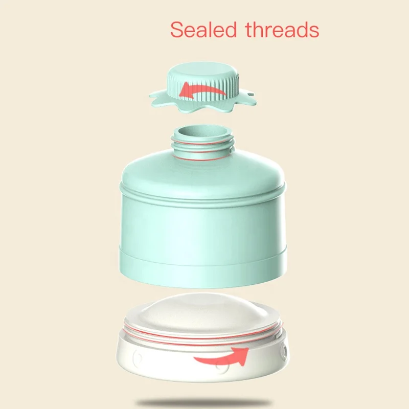 Baby Milk Bottle 3 Layers Dry Newborn Baby Portable Milk Powder Storage Box Elephant Portable Milk Powder Container