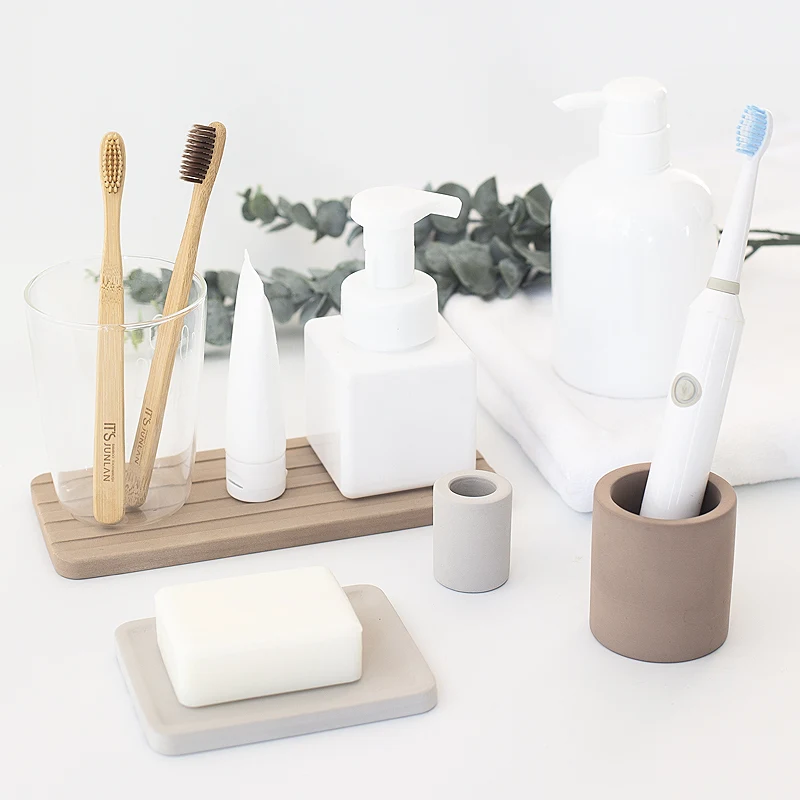 Four Piece Suit Diatomaceous Earth Single Toothbrush Stand Diatomite Toothbrush Holder