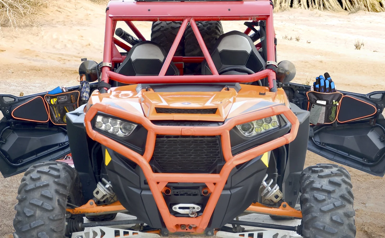 UTV Accessories RZR Front Door Side Storage Bags Offroad Side Bag with Knee Pad for 2014-2023 Polaris RZR XP Turbo S 1000 S900