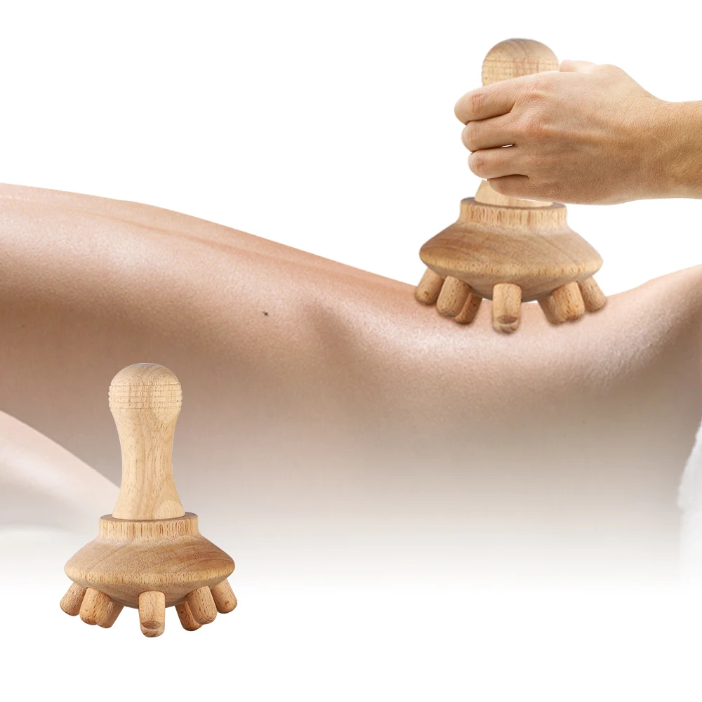 Wood Therapy Massage Roller Maderoterapia Set Wooden Scalp Massager