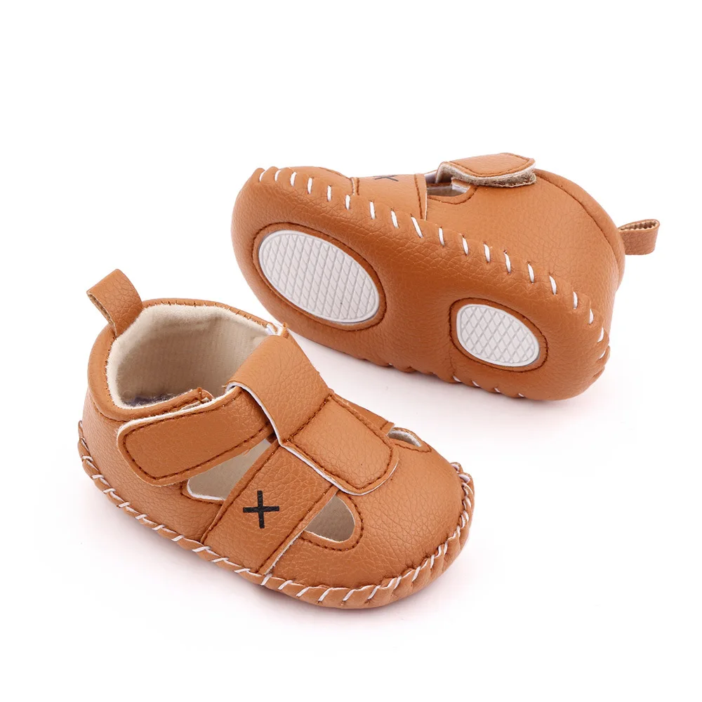 Summer Baby Girls Boys Sandals Genuine Leather Soft Bottom 0-6-12 Month Baby First Walkers Shoes