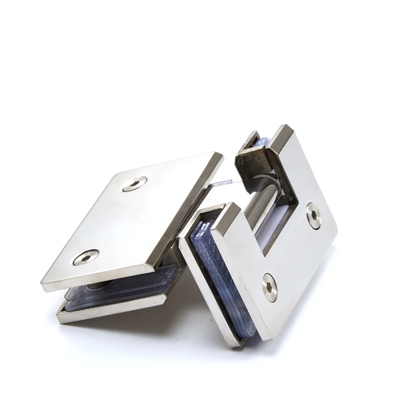 Bathroom Hardware accessories Shower Door Hinge Mirror Polished 180 Degree Straight Glass To Glass Pivot Hinges