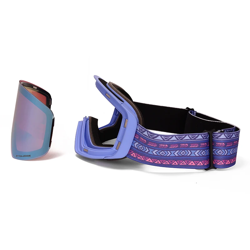 Snowledge 197C low MOQ ski goggles anti fog polarized photochromic magnetic ski goggles wholesale snow goggles manufacture