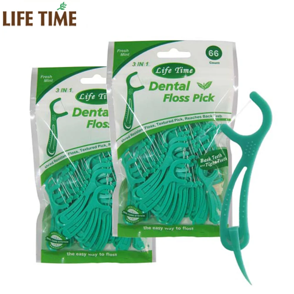 Factory supply  3 in 1 functional dental floss pick