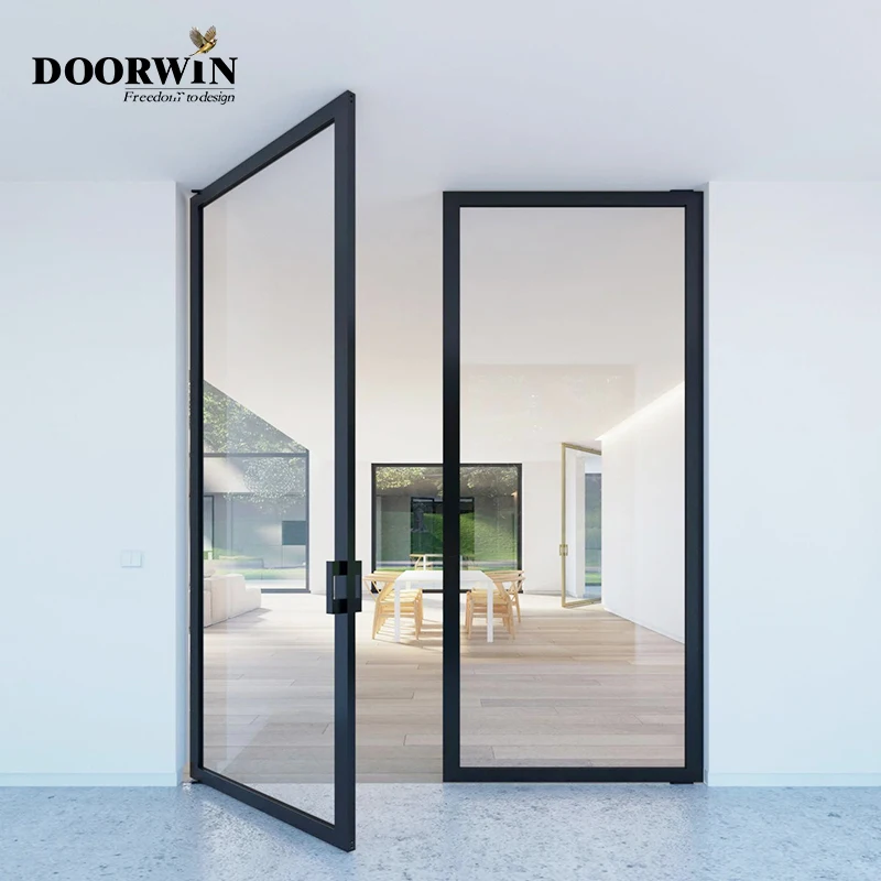 Doorwin TEXAS Aluminum French Design Aluminum Kitchen Modern Front Doors for houses Aluminum Frame Glass French Doors