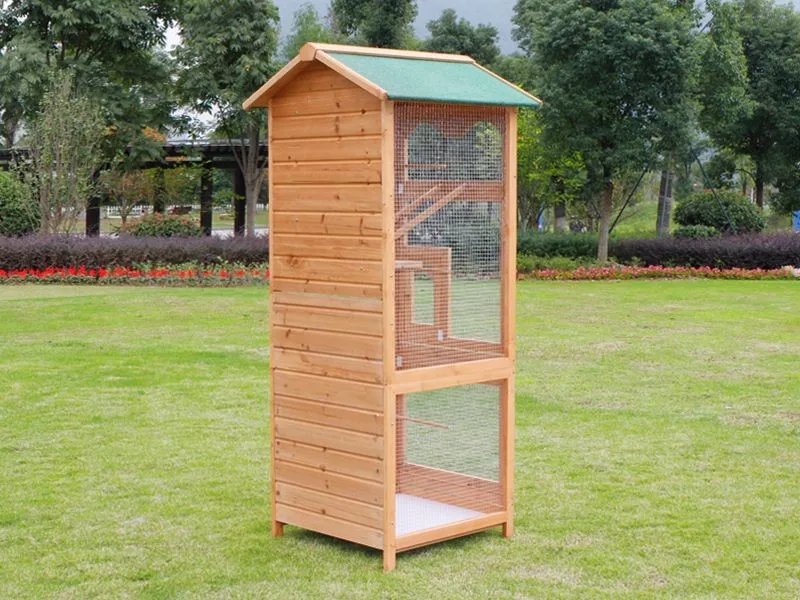 Ecological Outdoor Aviary Parrot Voliere Bird House Large Wooden Bird Cage