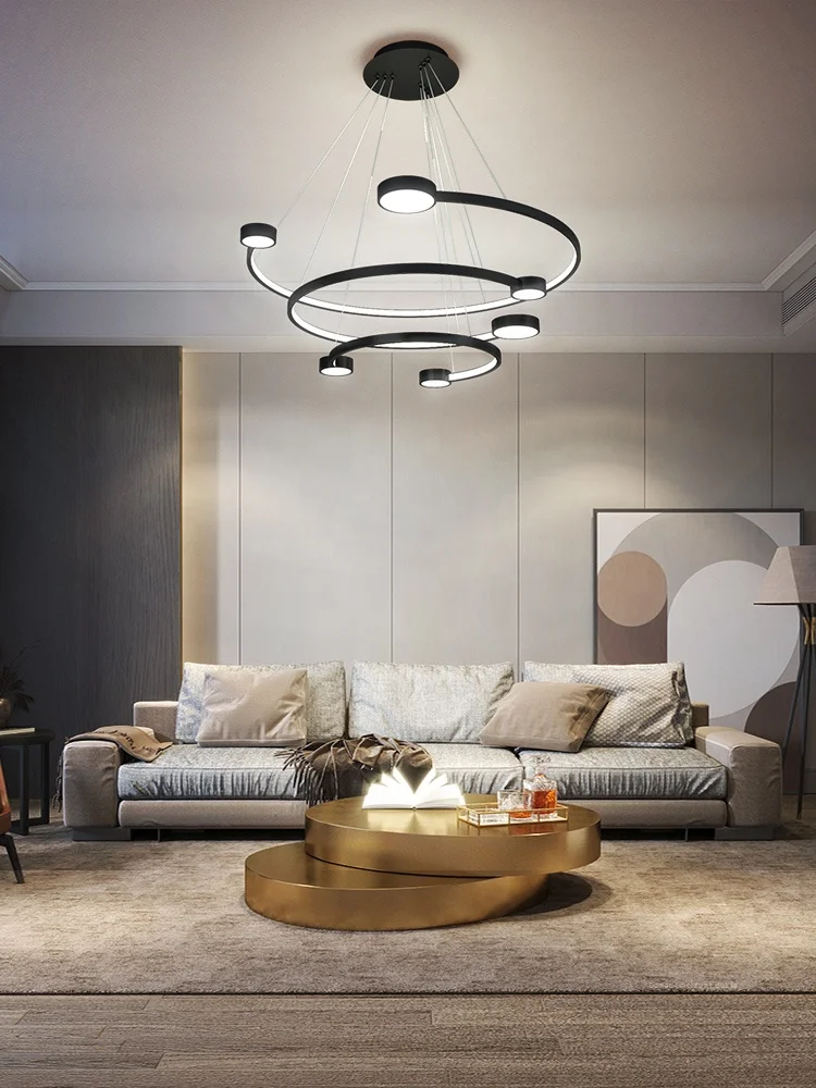 Luxury interior hanging ceiling suspended lamp new lighting modern led chandelier pendant light