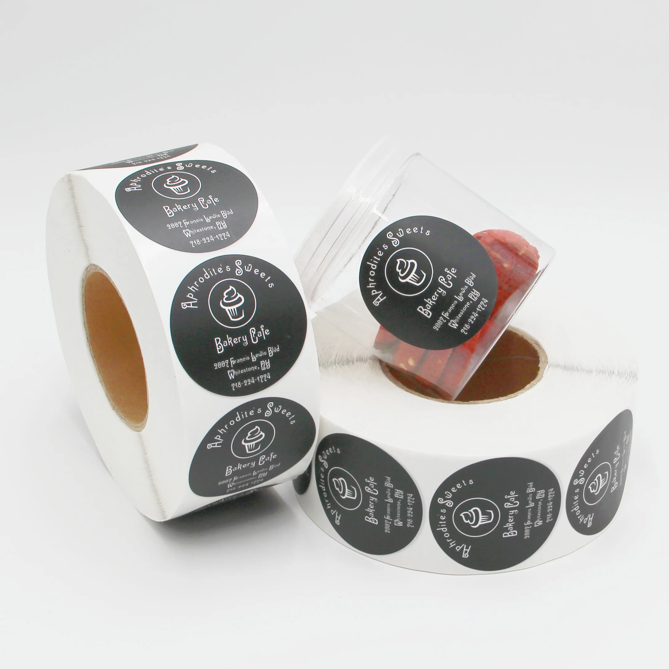 2 inch Round Label Customize Stickers Adhesive Paper Label Art Paper Matte Lamination Round Sticker for Food