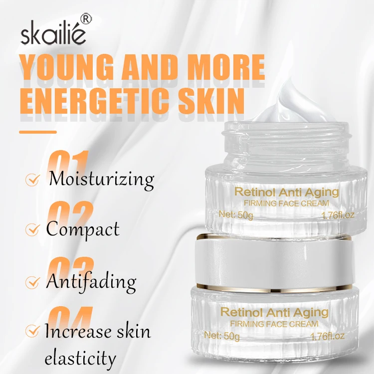 Custom Logo Private Label Anti Aging Retinol Face Cream Moisturizer Anti Age Face Firming Retinol Cream